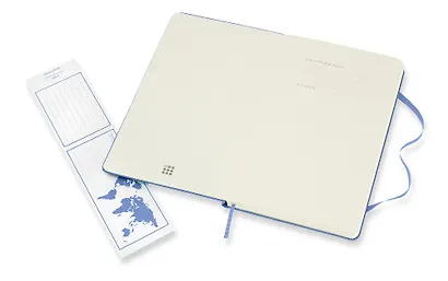 Книга для записей А5, 120 листов в линейку "Classic Large", твердая обложка, голубая гортензия, резинка, ляссе, Moleskine - фото 5