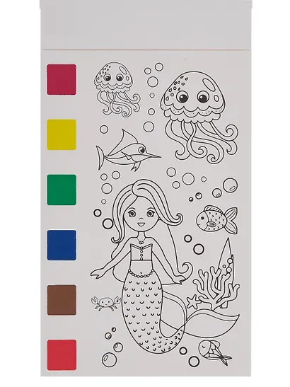 Набор раскрасок Русалочка/Mermaids (12л.) (+кисть) (упаковка) (3+) (11-22474-003)+Набор раскрасок Насекомые/Insects (12л.) (+кисть) (упаковка) (3+) (11-22474-004) - фото 12