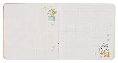 Записная книжка «Kawaii Vibe. Зайцы», персиковый, 130х130 мм, 32 листа в клетку, Контэнт - фото 7