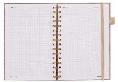 Книга для записей А5 80л кл. "Calipso" бежевый, иск.кожа, резинка, гребень - фото 6