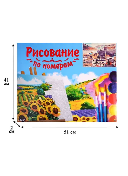 Набор для раскрашивания по номерам ТМ Рыжий Кот Холст с красками 40х50см по номерам Зальцбург Австрия Х-6576 - фото 3