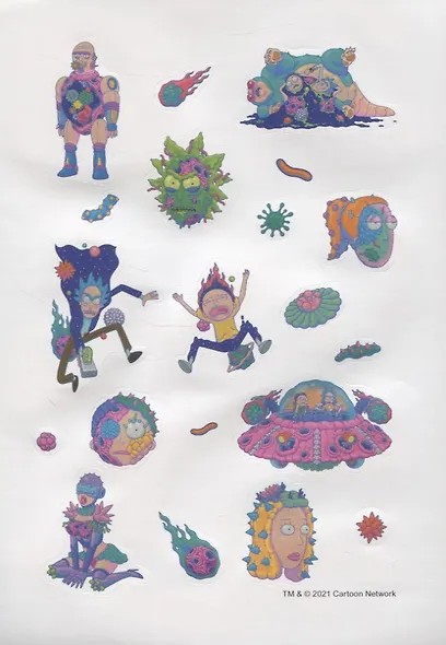 Набор стикеров. Рик и Морти (формат А5, в пакете) - фото 4