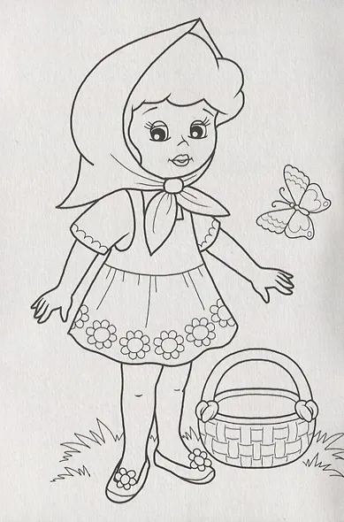 Новые друзья куклы Маши. Раскраска - фото 2