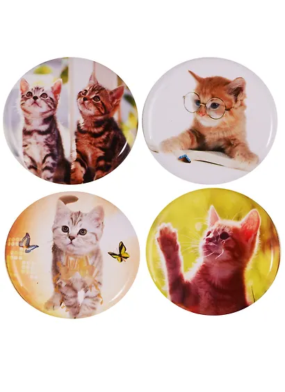 Монетница на молнии Котенок 7см (металл) 12-11984-SM-04 - фото 2