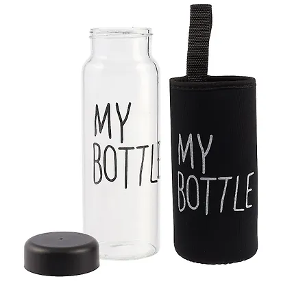 Бутылка в чехле My bottle/Май ботл черная (стекло) (500мл) - фото 2