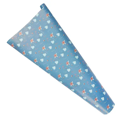 Бумага упаковочная 70*100см "Паттерн зима" НГ,инд.уп. - фото 1