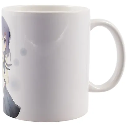 Кружка Аниме Девушка с белым котиком (Сёдзё) (керамика) (330мл) (коробка) - фото 3