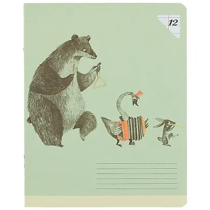 Тетрадь в линейку Academy Style, "Рисунки животных", 12 листов, в ассортименте - фото 6