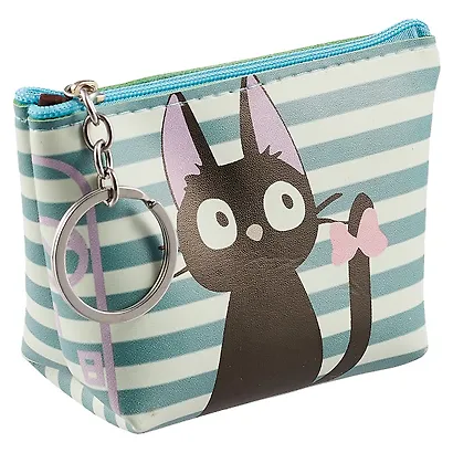 Кошелек на молнии Кошка с бантом (кожзам) 11*9см (ПВХ бокс) - фото 2