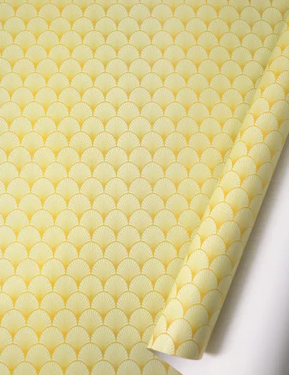 Бумага упаковочная 70*100см "Арочный узор с лучиками" глянц., инд.уп. - фото 1