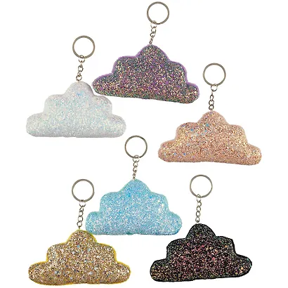 Брелок с блестками Облако (текстиль) - фото 7