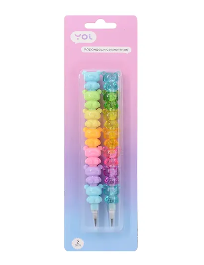 Карандаш сегментный "Мишки", 2 штуки, Yoi - фото 4