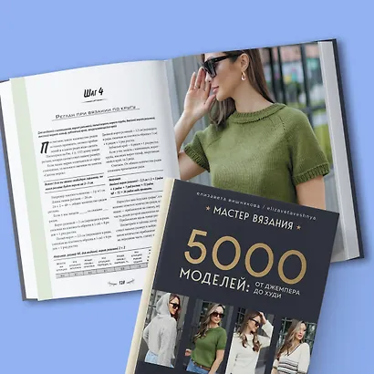 МАСТЕР ВЯЗАНИЯ. 5000 моделей: от джемпера до худи. Универсальный конструктор бесшовных плечевых изделий с готовыми расчетами на любой размер - фото 9