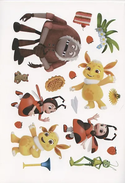 Развивающая книжка с многоразовыми наклейками и стикер-постером № МНСП 2006 "Лунтик. В гостях у Лунтика" - фото 3