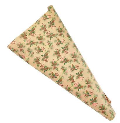 Бумага упаковочная 70*100см "Еловые ветки" НГ инд.уп. - фото 1