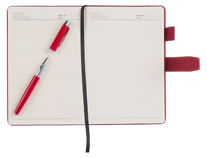 Набор канцелярский "Red" книга для записей, ручка шариковая - фото 6