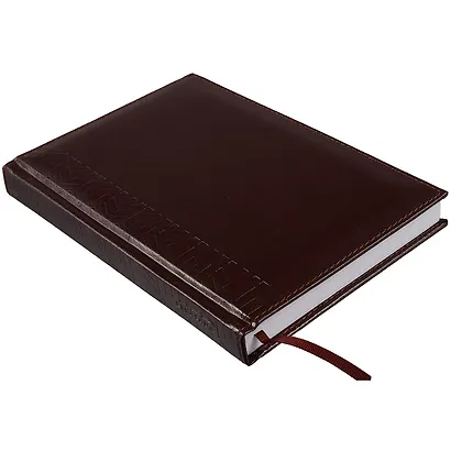 Ежедневник недат. А5 160л "Сариф эконом" коричневый, кожзам, тв.переплет, обл.поролон, офсет, ляссе - фото 2