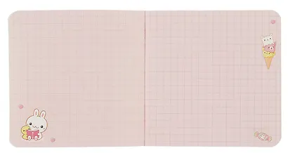 Записная книжка «Kawaii Vibe. Зайцы», персиковый, 130х130 мм, 32 листа в клетку, Контэнт - фото 4