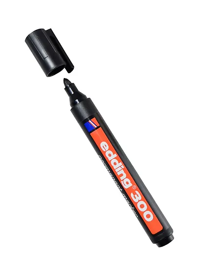 Маркер перманентный Edding, черный 1,5-3 мм - фото 2