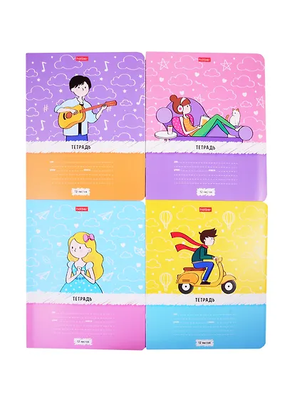 Тетрадь в клетку Hatber, "Переменка", 12 листов, в ассортименте - фото 4