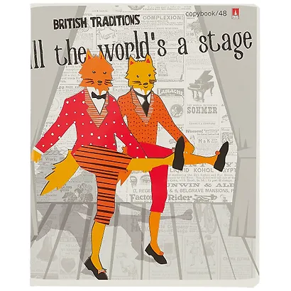 Тетрадь в клетку Альт, "Лисы-аристократы", 48 листов, в ассортименте - фото 5