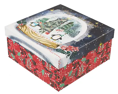 Коробка подарочная "Новогодние пингвинята" НГ, 20*20*9.5, картон - фото 4