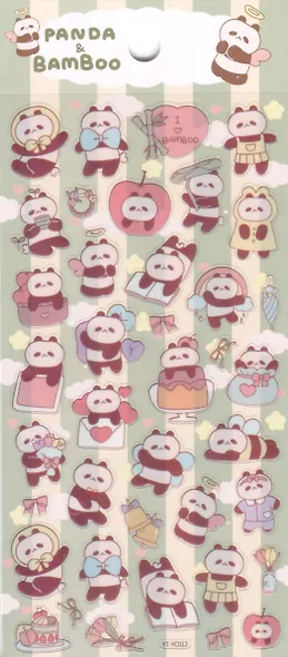 Наклейки  Панды  9*20,5 (PVC) - фото 1
