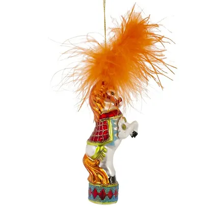 Украшение новогоднее Лошадка, 3 варианта (стекло) (6х3х14) - фото 9