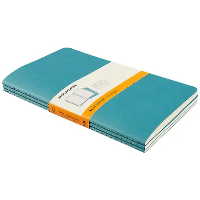 Записная книжка Moleskin Cahier Journal Large, 3 штуки, голубой, 40 листов, А5 - фото 2