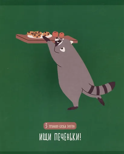 Тетрадь в клетку Listoff, "День енота", 48 листов, в ассортименте - фото 5