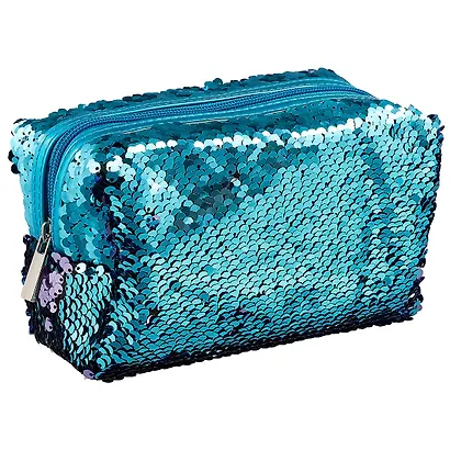 Косметичка на молнии с пайетками (текстиль) (19х10) (ПВХ бокс) (12-Tuos-HZB11) - фото 1