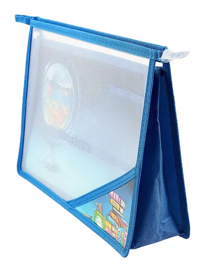 Папка для труда А4 "ГЛОБУС" 33*23см пластик, молния, внутр.блок для канц.принадлежностей - фото 2