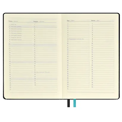 Ежедневник недат. А5 120л "Сариф" черный, иск.кожа, тв.переплет, обл.поролон, блинт.тиснение, офсет, ляссе - фото 7