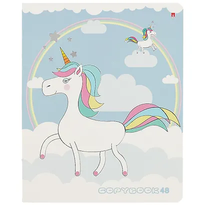 Тетрадь в клетку Альт, "Модные единороги", 48 листов, в ассортименте - фото 5