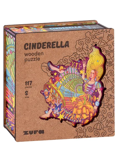 Деревянный пазл с двухслойной крышкой Золушка S, 117 деталей - фото 1