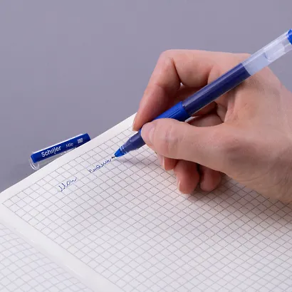 Ручки гелевые синие 12 штук "Mile" 0,5 мм, Schiller - фото 4