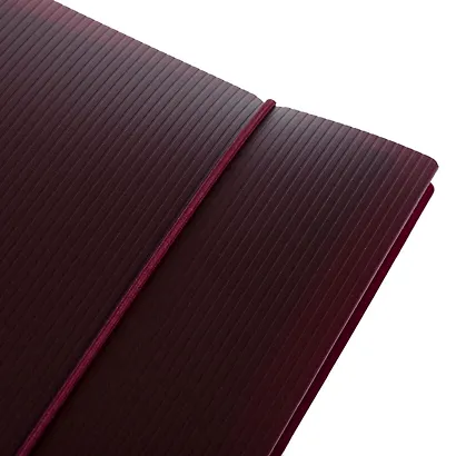 Тетрадь 120 листов, клетка, "Velvet" бордо, на кольцах, на резинке - фото 3