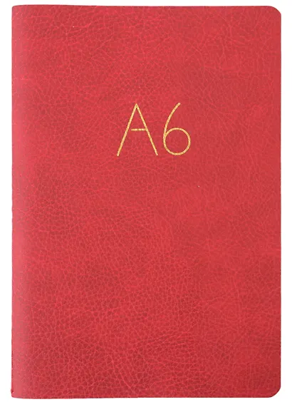 Записная книжка А6+ 80л лин. "Format" красн.иск.кожа, интегр.переплет, тиснение фольгой, скругл.углы, инд.уп. - фото 5