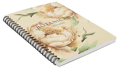 Тетрадь «Peony», 96 листов в клетку, желтый, спираль - фото 2