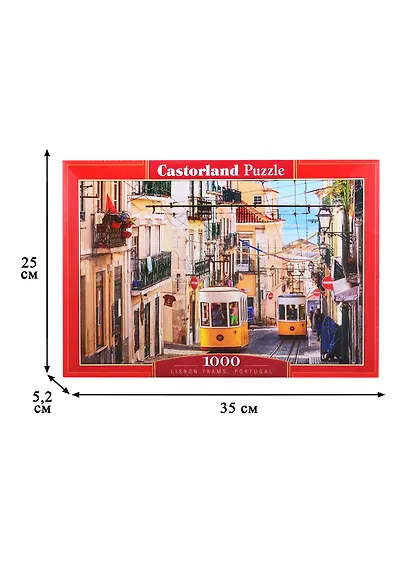 Пазл Лиссабонские трамваи. Португалия, 1000 деталей Castor Land C-104260 - фото 2