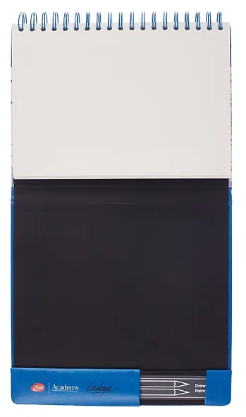 Скетчбук для графики 17,5*25 40л "Ладога" синий, жестк.обложка, настольный, 160г/м2, 100% целлюлоза - фото 5