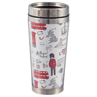 Термостакан Лондонский стиль (пластик) (400мл) - фото 1