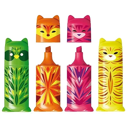 Текстовыделители Maped, Fluo Peps Mini Friends, 4 цвета - фото 2