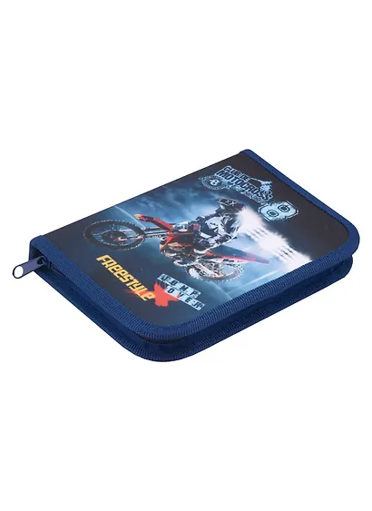 Пенал 1отд. "Мотофристайлер" 19*13см, молния, полиэстер, откидн.планка - фото 1