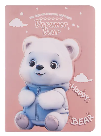 Записная книжка А6 96 листов, "Мишки 3D", в ассортименте - фото 4