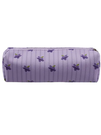 Пенал-косметичка на молнии, из ткани, с подкладкой "Lavender", светло-сиреневый в полоску, Yoi - фото 6