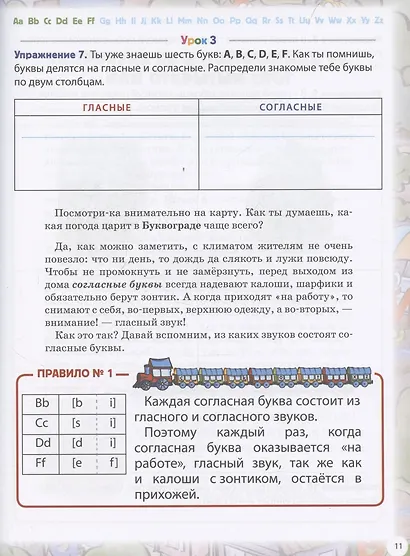 BOOKVOGRAD. Путешествие в сказочный город английских букв Прописи. Базовые правила чтения. Упражнения с играми и разрезным материалом. Учебное пособие от 6 лет. - фото 3