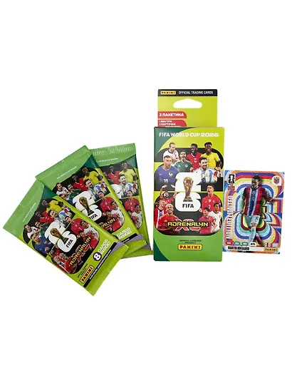 Набор коллекционных наклеек и карточек "Чемпионат мира FIFA World Cup 2026", PANINI WORLD CUP 2026 TCG (набор из 3 пакетиков карточек + 1 карточка Limited Edition), 25 штук в наборе - фото 15