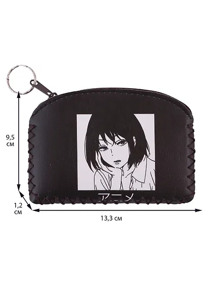 Кошелек на молнии Аниме Девушка (Дзе) (9х13) (кожзам) - фото 2