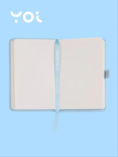 Скетчбук 9*14 80 листов, голубой, 140г/м2, слоновая кость, Yoi - фото 3